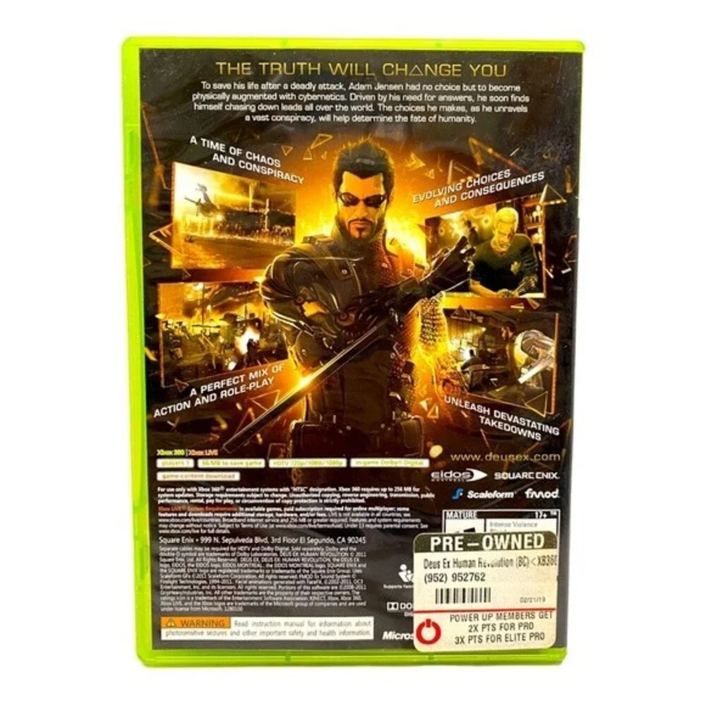 Deus Ex Human Revolution Xbox 360